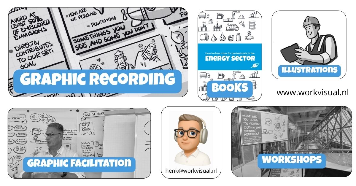 Activities of The Visual Communication Company are Graphic Recording, Illustration, Graphic Facilitation, Workshops in Visual Selling and creation of Explainer Video's