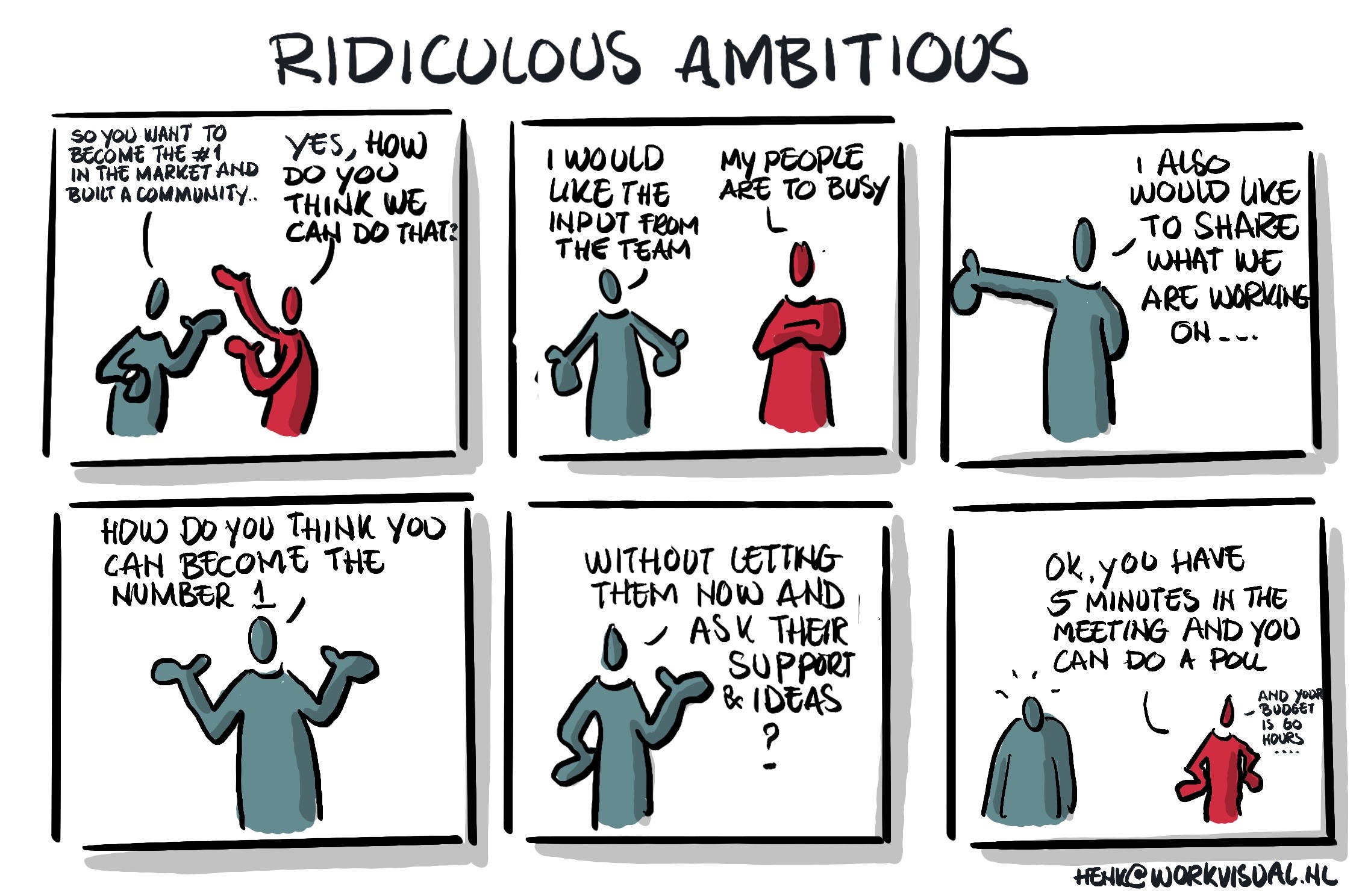 Company Comics sample- tell stories in 3 to 6 frames to show behaviour